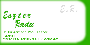 eszter radu business card